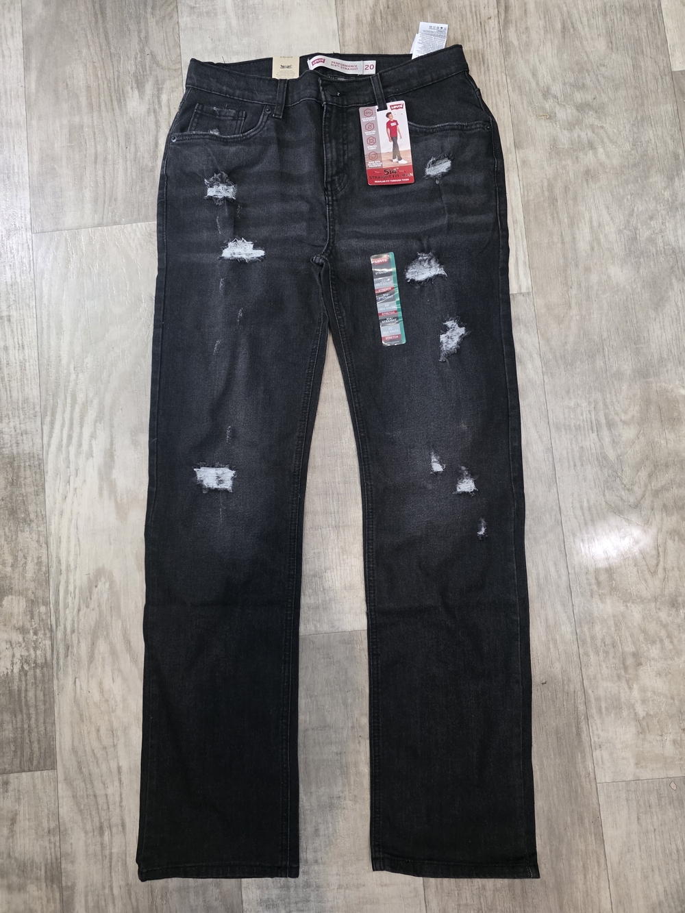 Levi's 514 Straight Black Kids Size 20 Jeans
